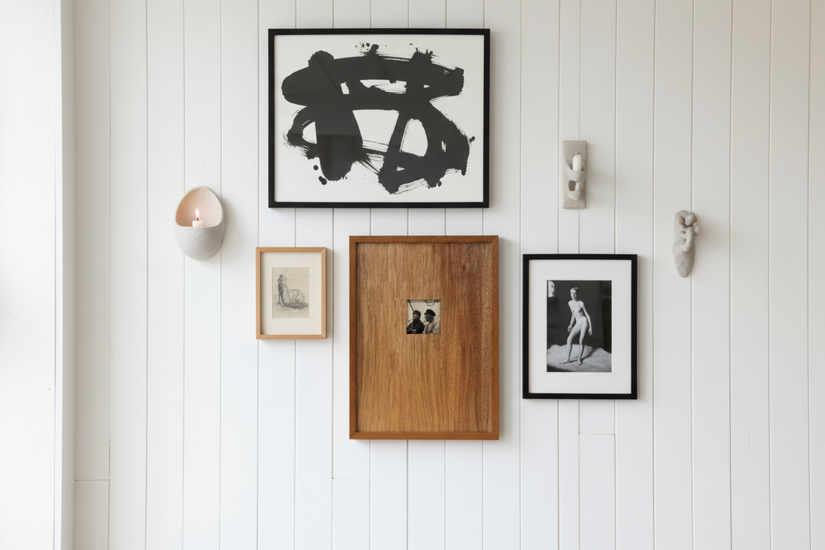 Gallery Wall — Correct Scale, No Furniture